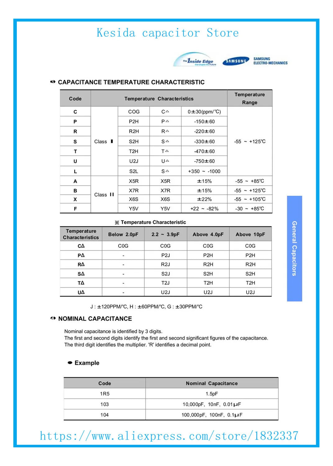 Kit Surtido Capacitores Cerámicos SMD 0201 MLCC (0.5pF - 4.7uF) - Pack 200 Unidades