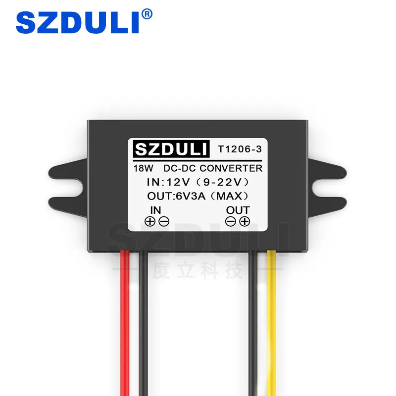 Convertidor Voltaje DC 12V a 6V 3A Regulador Buck Step-Down Baja Potencia