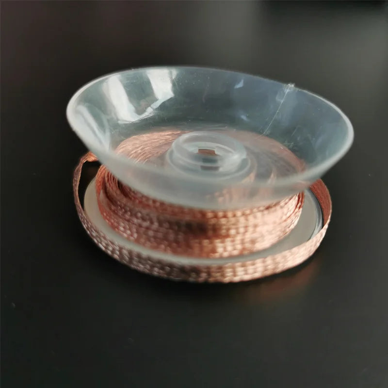 Alambre Malla Desoldadora Trenzada para Removedor Soldadura (2.0mm/3.5mm, 1.5m) Herramienta Reparación (1 Unidad)