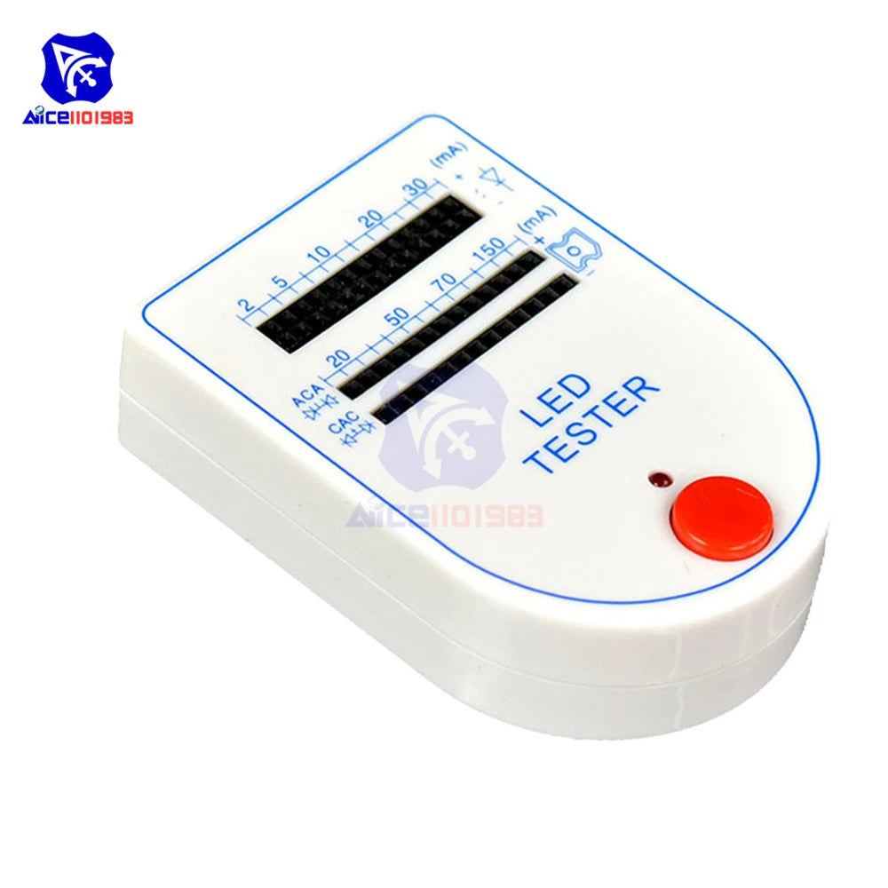 Tester Caja Prueba LED Mini 2-150mA para Diodo Emisor Luz Lámpara Bulbo Batería In-line