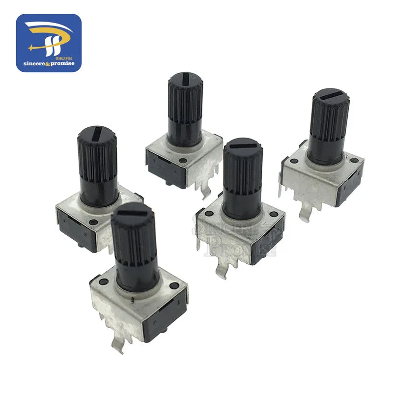 10PCS RV09 Vertical 12.5mm Shaft 1K 2K 5K 10K 20K 50K 100K 1M 0932 Adjustable Resistor 9 Type 3Pin Seal Rotary Potentiometer