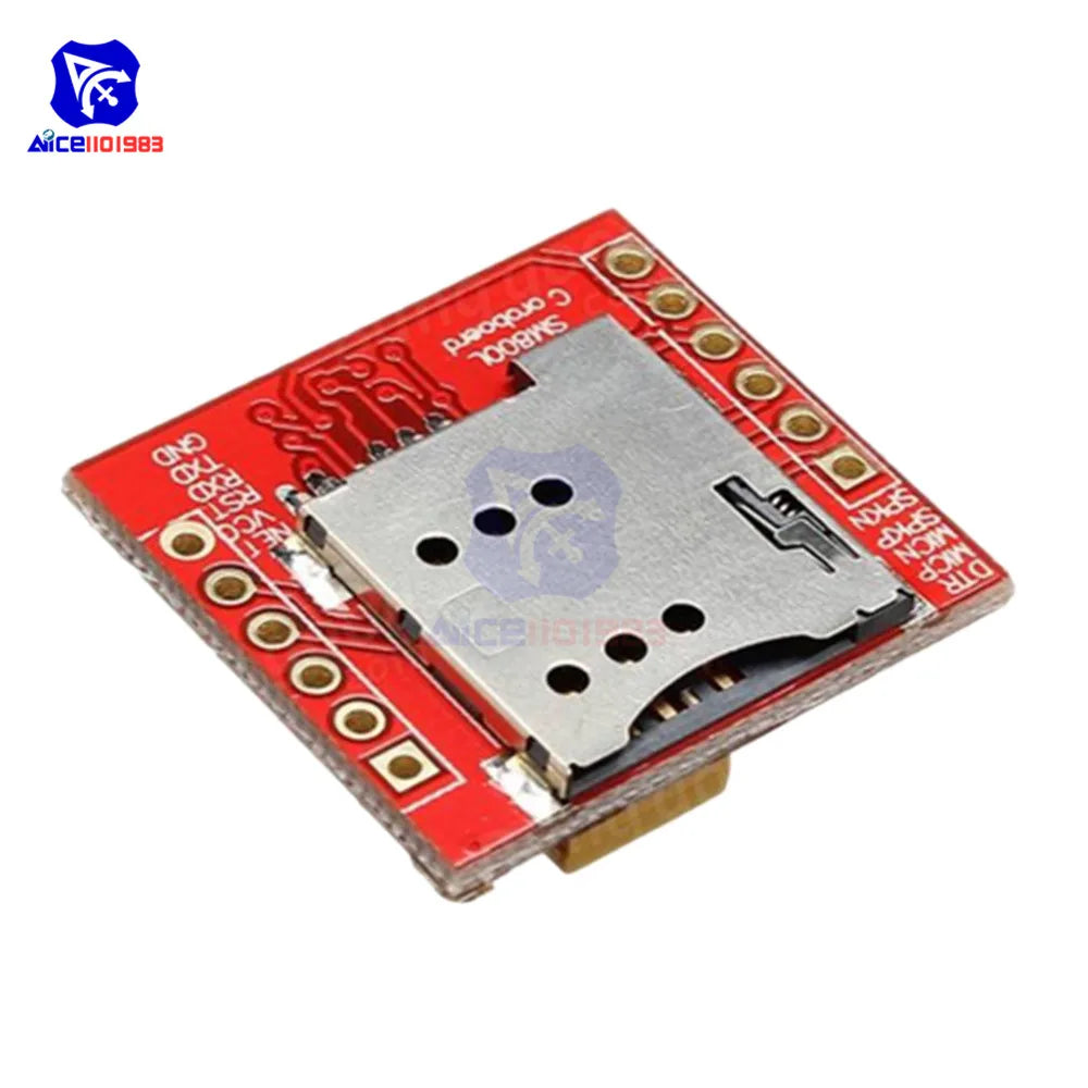 Módulo GSM/GPRS DIYMORE SIM800L Core (Quad-Band, Serial TTL) con Interfaz IPX, Antena PCB y Ranura Micro SIM para Arduino
