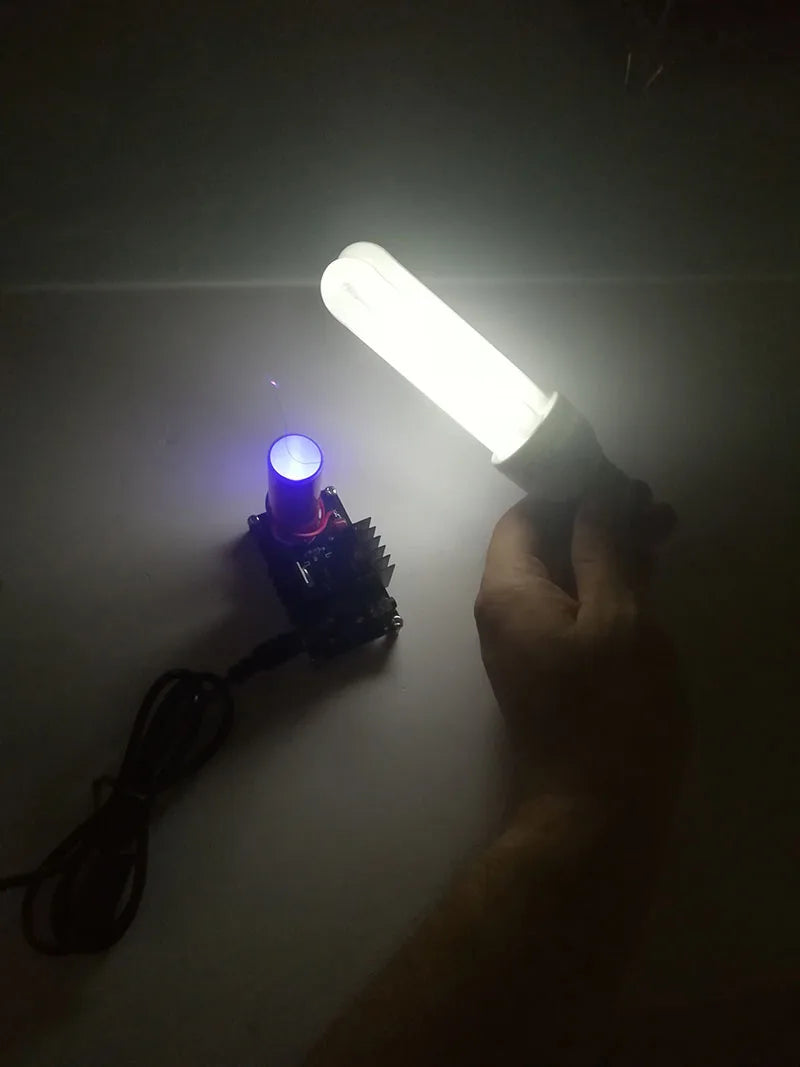 Kit DIY Mini Bobina Tesla Musical 15W (15-24V DC) - Parlante Plasma y Transmisión Inalámbrica (1 Set)