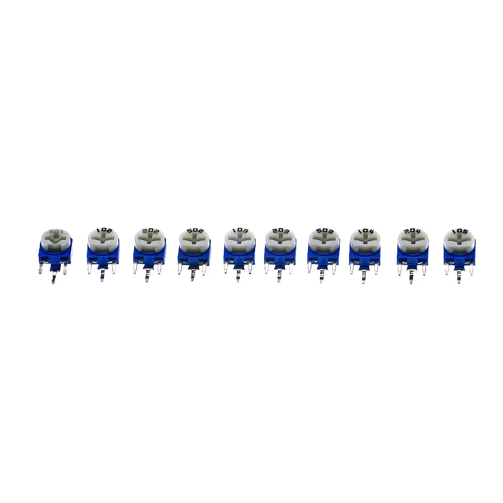 100pcs 10Kinds x 10pcs RM063 Horizontal Trimpot Potentiometer Assortment Kit Box