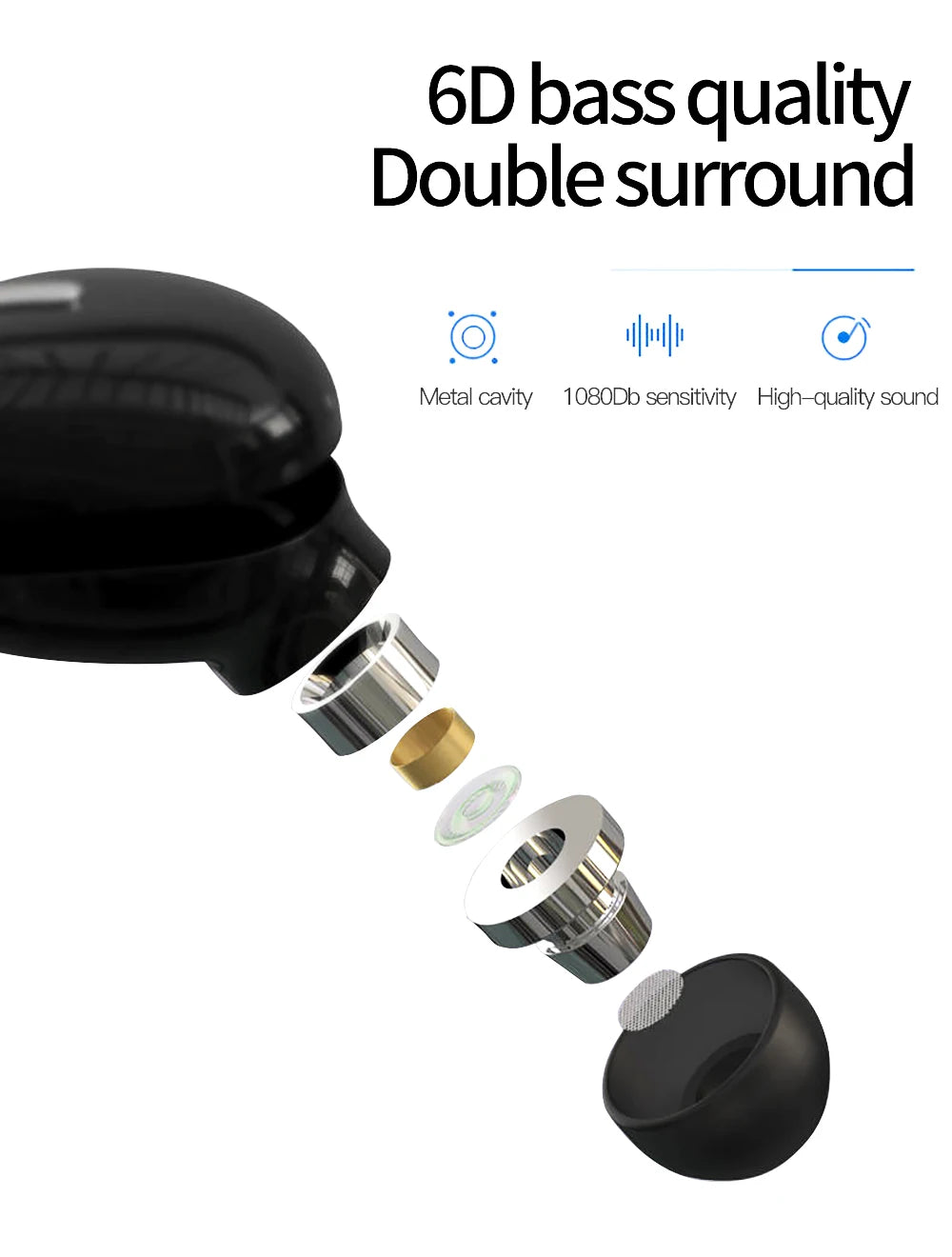 Auricular Inalámbrico X9 Bluetooth 5.0 con Micrófono (Single In-Ear Deportivo, Sonido Estéreo) para Xiaomi/Huawei