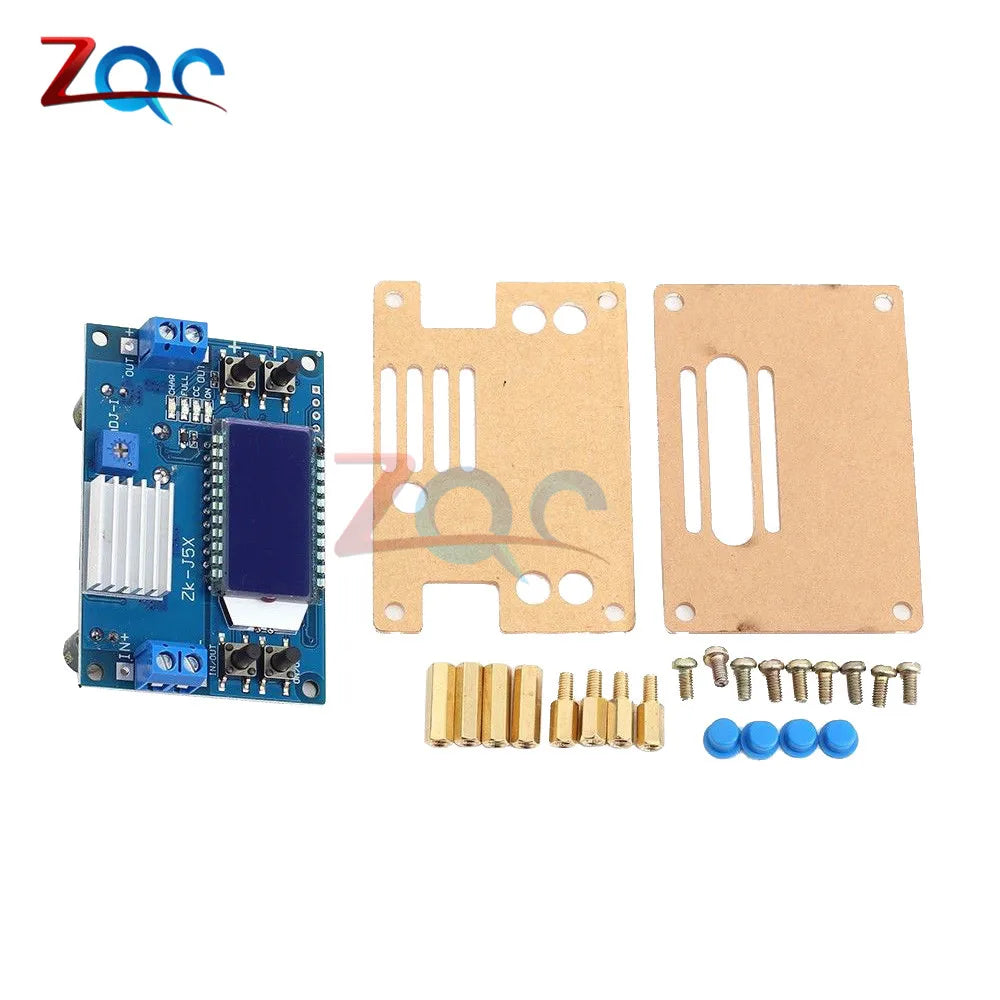 Módulo Fuente Alimentación Buck Ajustable DC 6.5-36V a 1.2-32V 5A CC/CV con Display LCD Digital y Carcasa