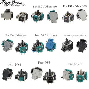 Palancas Joystick Analógico 3D (3 pines/4 pines) Repuesto para Control PS2/PS3/PS4/Xbox 360/Xbox One (2 Unidades)