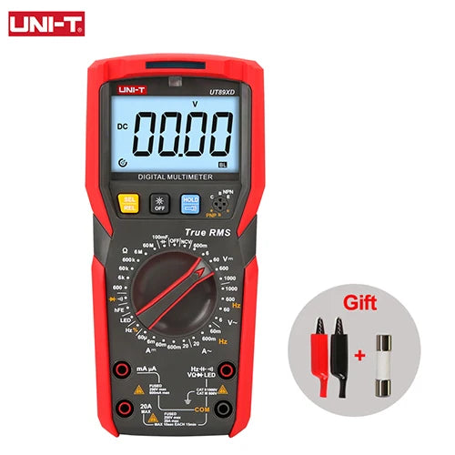 Multímetro Digital Profesional UNI-T UT89XD / UT89X True RMS - Tester Eléctrico NCV, Diodo, Temperatura, Triodo, Capacitancia