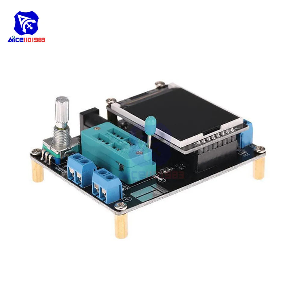 Tester Transistor DIYMORE GM328A (Ruso/Inglés) - Medidor Resistencia, Inductancia, Capacitancia, ESR (con Case)