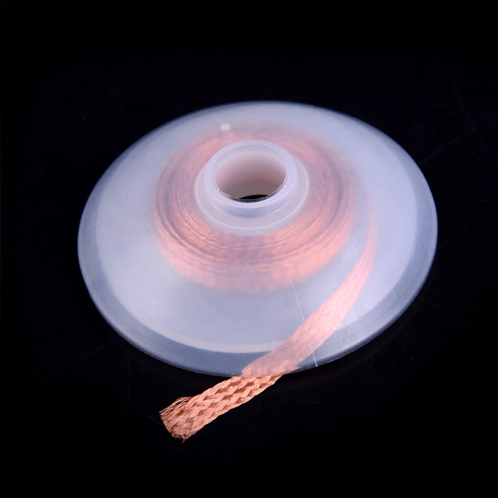 Alambre Malla Desoldadora Trenzada para Removedor Soldadura (2.0mm/3.5mm, 1.5m) Herramienta Reparación (1 Unidad)