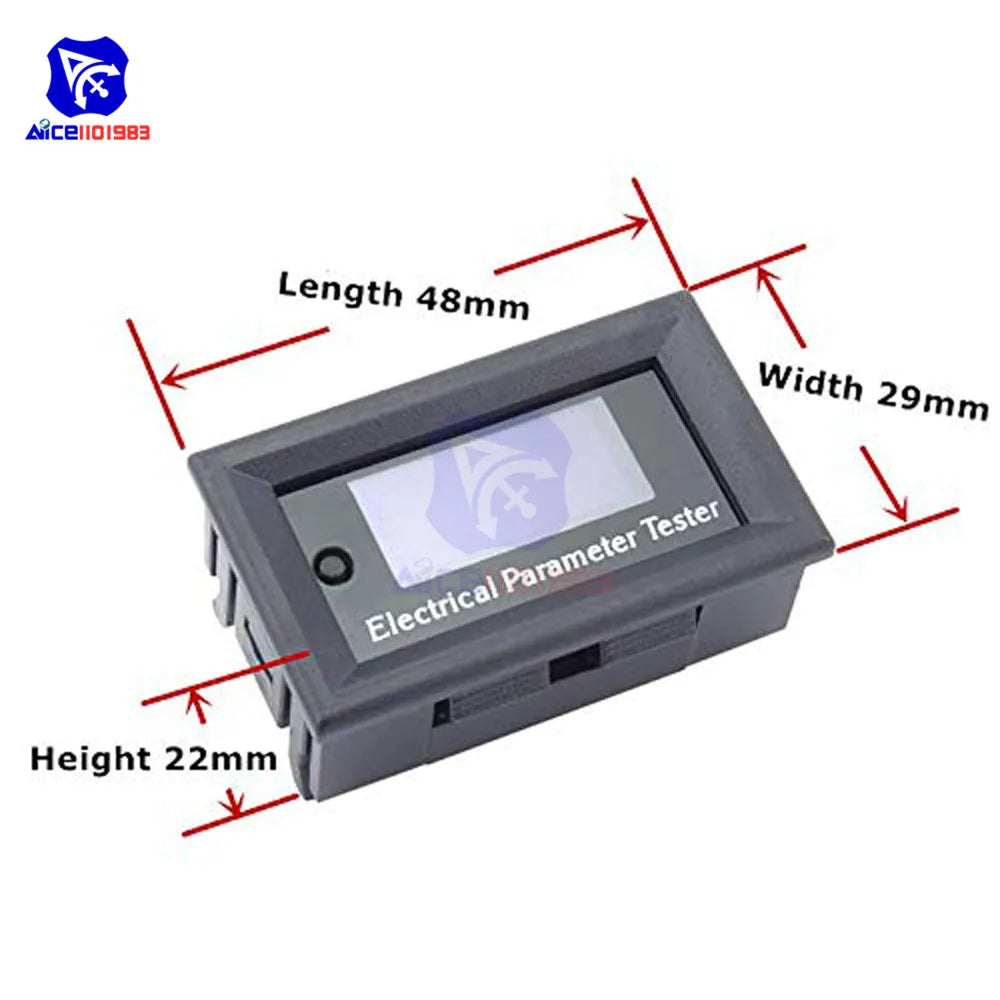 33V 3A 33V/100V 10A OLED 7 in 1 Multimeter Tester Voltage Current Watt Time Temperature Battery Capacity Meter Detector w/ Wire