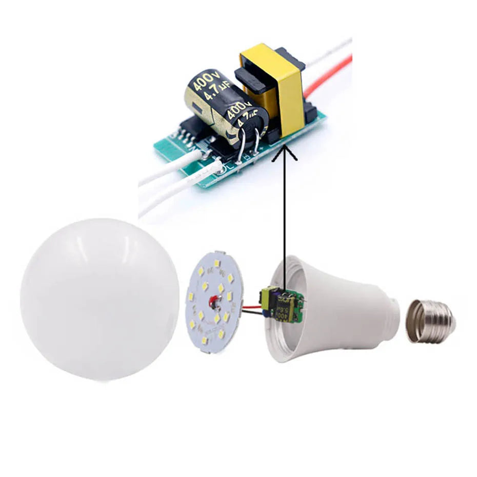 Driver LED No Aislado (3-40W) Fuente AC175-265V Transformador Iluminación SMD Bulbo