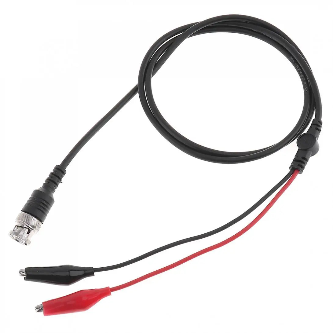 Cable Sonda Prueba BNC Q9 Macho a Doble Pinza Cocodrilo (35mm) para Osciloscopio (x2)