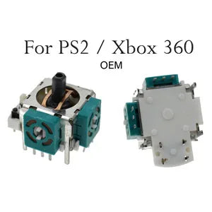 Palancas Joystick Analógico 3D (3 pines/4 pines) Repuesto para Control PS2/PS3/PS4/Xbox 360/Xbox One (2 Unidades)