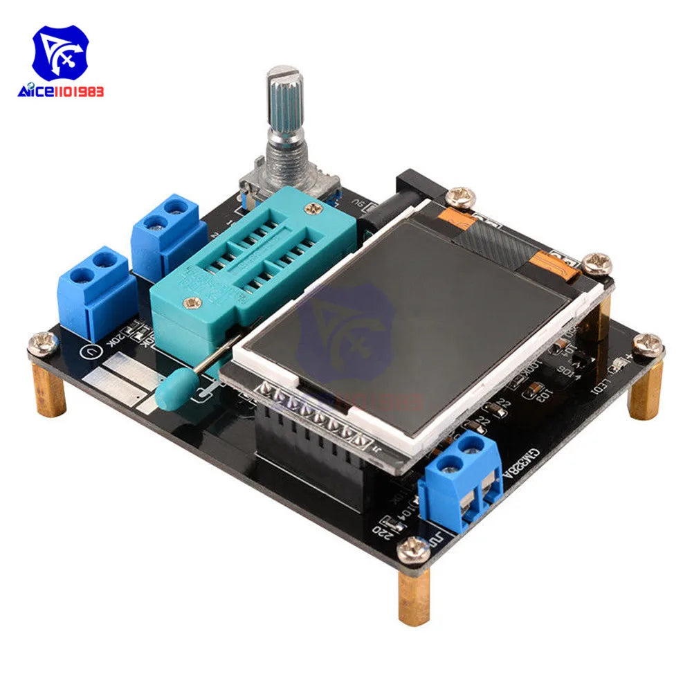 Tester Transistor DIYMORE GM328A (Ruso/Inglés) - Medidor Resistencia, Inductancia, Capacitancia, ESR (con Case)