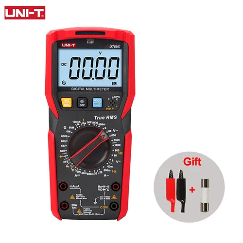 Multímetro Digital Profesional UNI-T UT89XD / UT89X True RMS - Tester Eléctrico NCV, Diodo, Temperatura, Triodo, Capacitancia