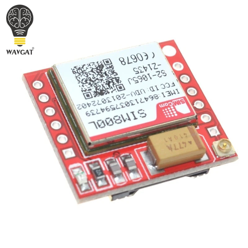 Módulo GSM/GPRS SUQ SIM800L (MicroSIM, Quad-Band, Serial TTL) Placa Core Pequeña