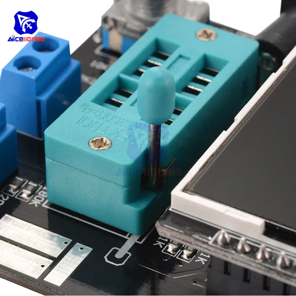 Tester Transistor DIYMORE GM328A (Ruso/Inglés) - Medidor Resistencia, Inductancia, Capacitancia, ESR (con Case)