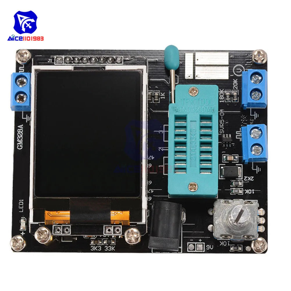 Tester Transistor DIYMORE GM328A (Ruso/Inglés) - Medidor Resistencia, Inductancia, Capacitancia, ESR (con Case)