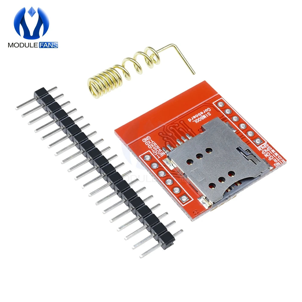 Módulo GSM/GPRS/GPS SIM800L Pequeño (MicroSIM, Quad-Band, 3.7V-4.2V, Serial TTL) Placa Core con Antena