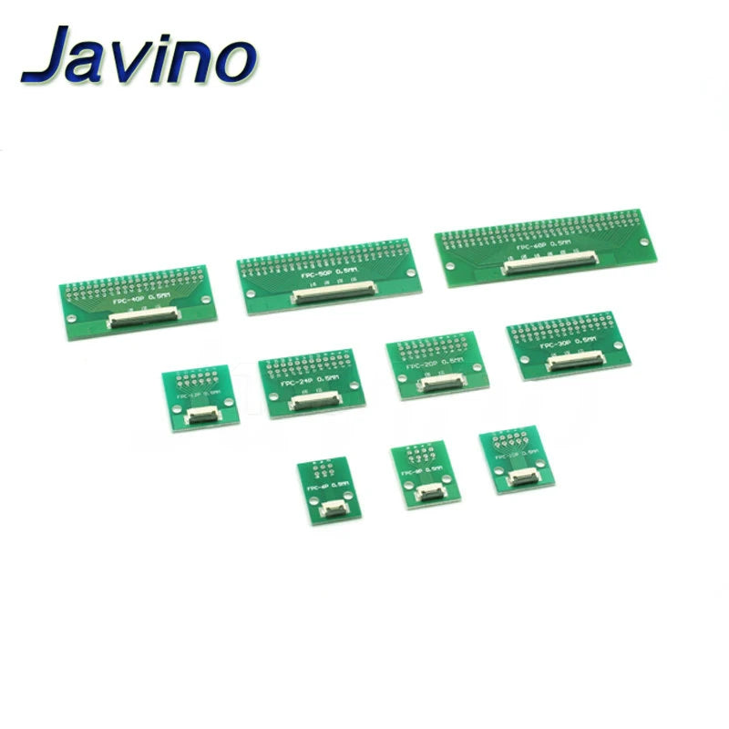 Placa Adaptadora Cable Plano FPC/FFC (Paso 0.5mm/1mm, Inserción Directa) Conector 6-60 Pines