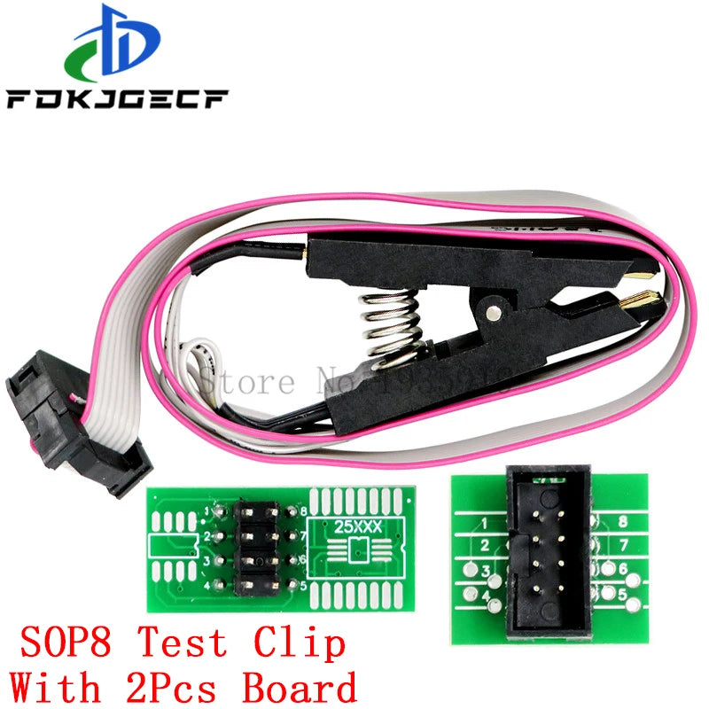 Kit Programador USB CH341A EEPROM/Flash/BIOS con Clip SOIC8, Adaptador 1.8V y ZIF Socket (Variante 1)