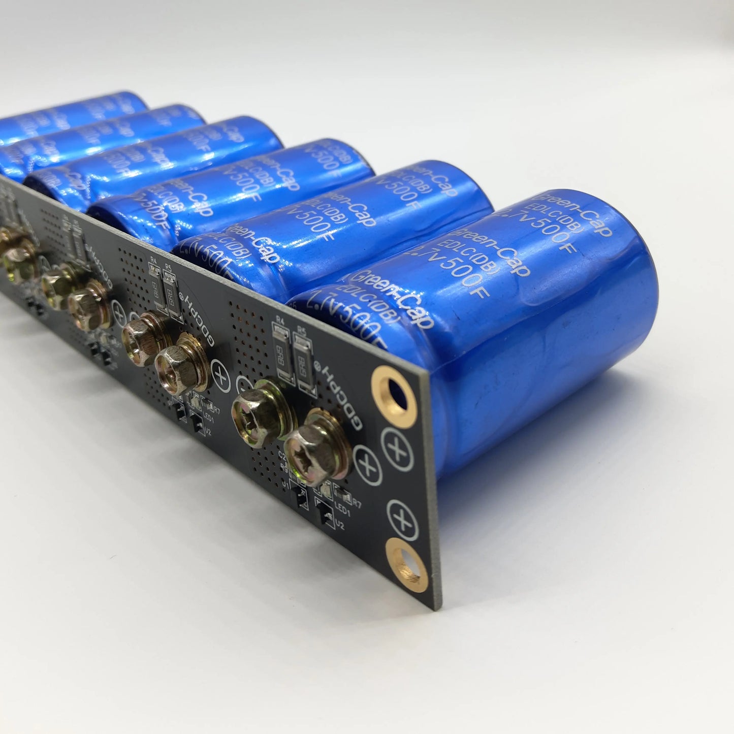Módulo Supercapacitor Automotriz SAMWHA Green-Cap (83F, 16V / 6x 500F, 2.7V) con Placa Protección