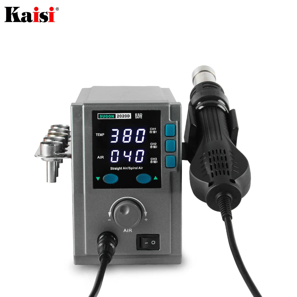 Estación de Soldadura Aire Caliente SUGON 2020D (700W, 110/220V) Sin Plomo para Reparación PCB/Chip BGA/SMD
