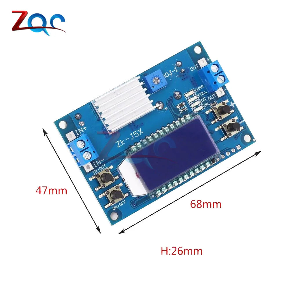 Módulo Fuente Alimentación Buck Ajustable DC 6.5-36V a 1.2-32V 5A CC/CV con Display LCD Digital y Carcasa