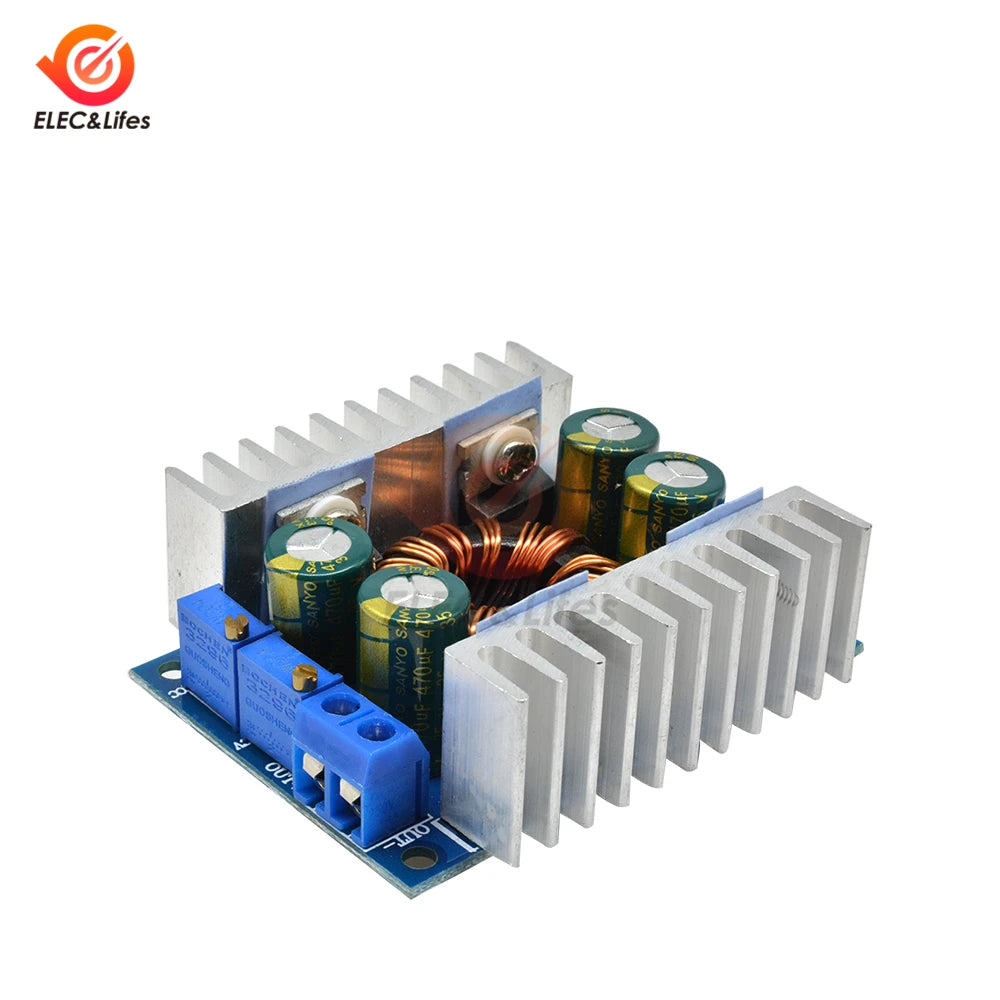 Módulo Fuente Alimentación Automática Step-Up/Down 8A/10A Pico CC/CV Ajustable Boost/Buck para Auto