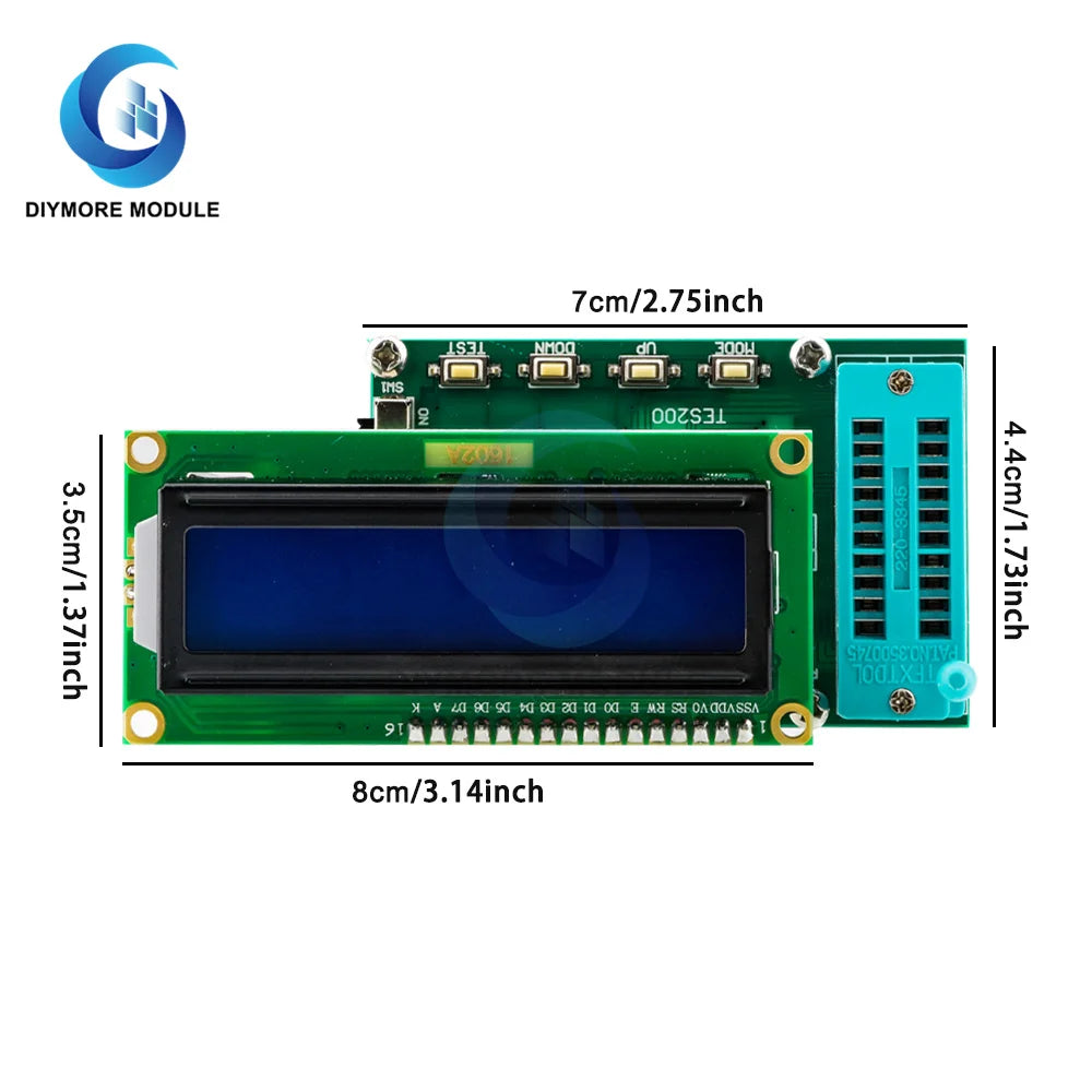 Tester Digital Circuitos Integrados TES200 Verificador Compuertas Lógicas IC Serie 74/40