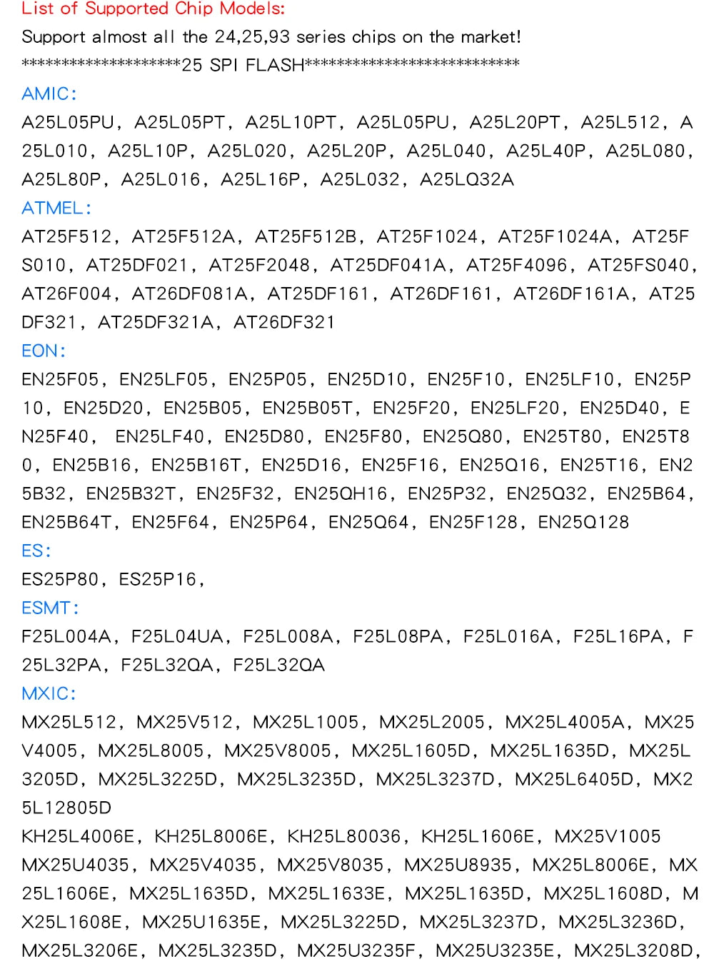 Programador USB SPI Alta Velocidad EZP2020 (Mejor que EZP2013/2010/2011) Soporta EEPROM 24/25/26/93, Flash 25 BIOS Chip