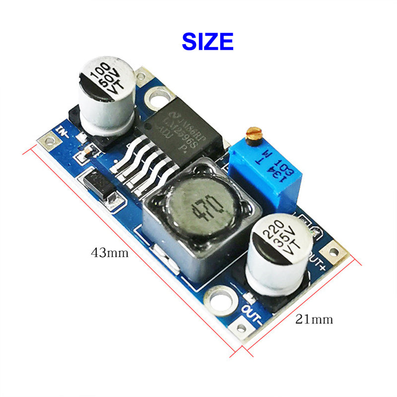 Módulo Fuente Alimentación Step-Down LM2596S DC-DC Buck Ajustable 1.25V-35V Estabilizador Vehicular