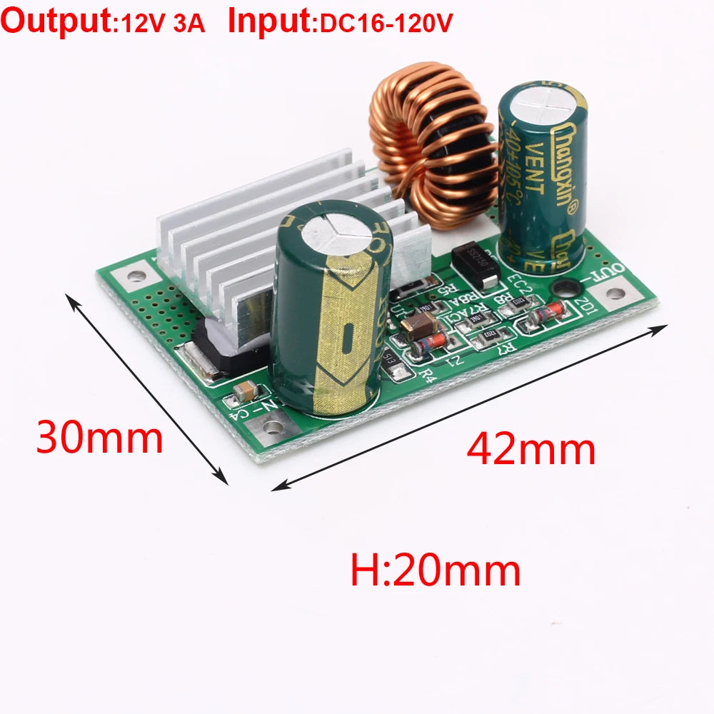 Módulo Convertidor Buck DC 9V-120V a 5V 3A Step-Down (No Boost)