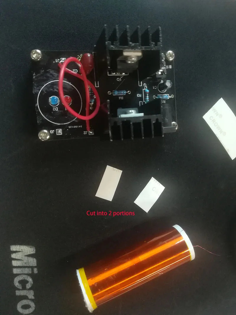 Kit DIY Mini Bobina Tesla Musical 15W (15-24V DC) - Parlante Plasma y Transmisión Inalámbrica (1 Set)