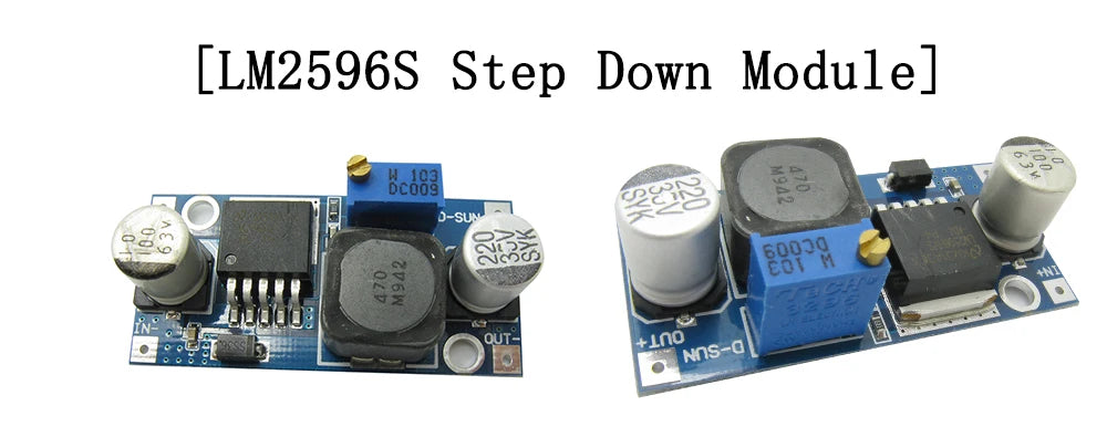 Módulo Convertidor Buck LM2596S DC-DC 3.2V-40V a 1.25V-35V 2A Ajustable Step-Down