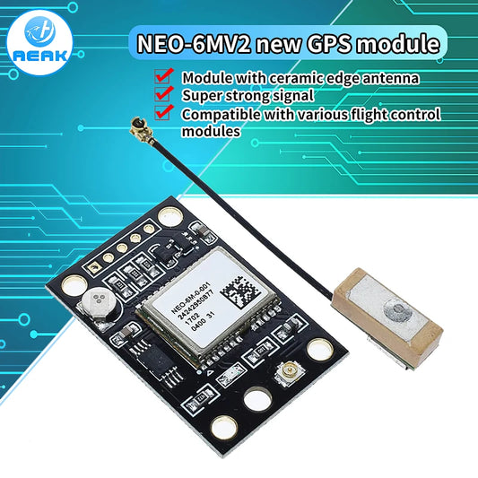 Módulo GPS GY-NEO6MV2 (NEO-6M) con EEPROM y Antena Grande para Control Vuelo MWC/APM2.5 Arduino