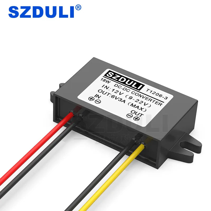 Convertidor Voltaje DC 12V a 6V 3A Regulador Buck Step-Down Baja Potencia