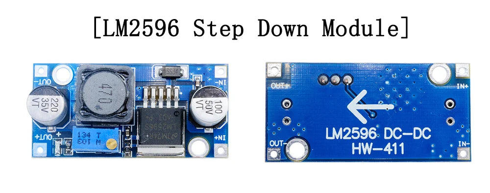Módulo Convertidor Buck LM2596S DC-DC 3.2V-40V a 1.25V-35V 2A Ajustable Step-Down