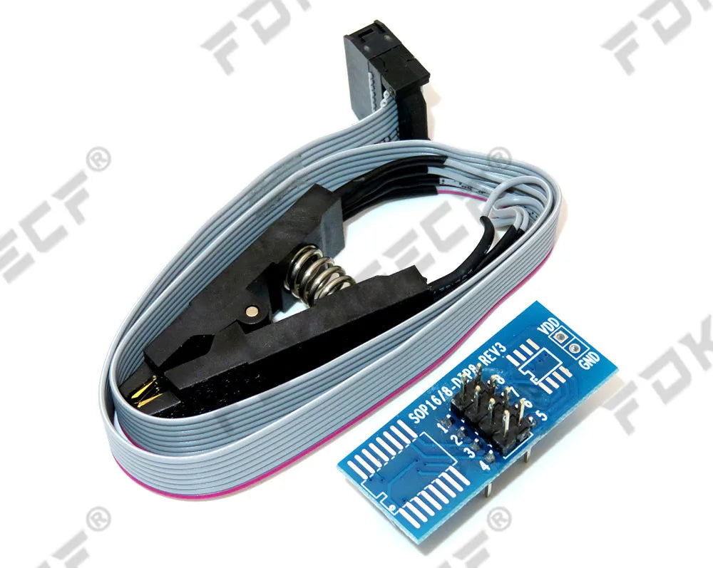 Kit Programador USB CH341A EEPROM/Flash/BIOS con Clip SOIC8, Adaptador 1.8V y ZIF Socket (Variante 1)