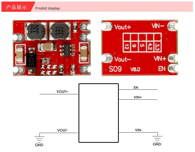 Lote 5 Pcs Módulo Automático Buck/Boost DC-DC 2.5V-15V a 3.3V/4.2V/5V/9V/12V Regulador Voltaje Step-Up/Down