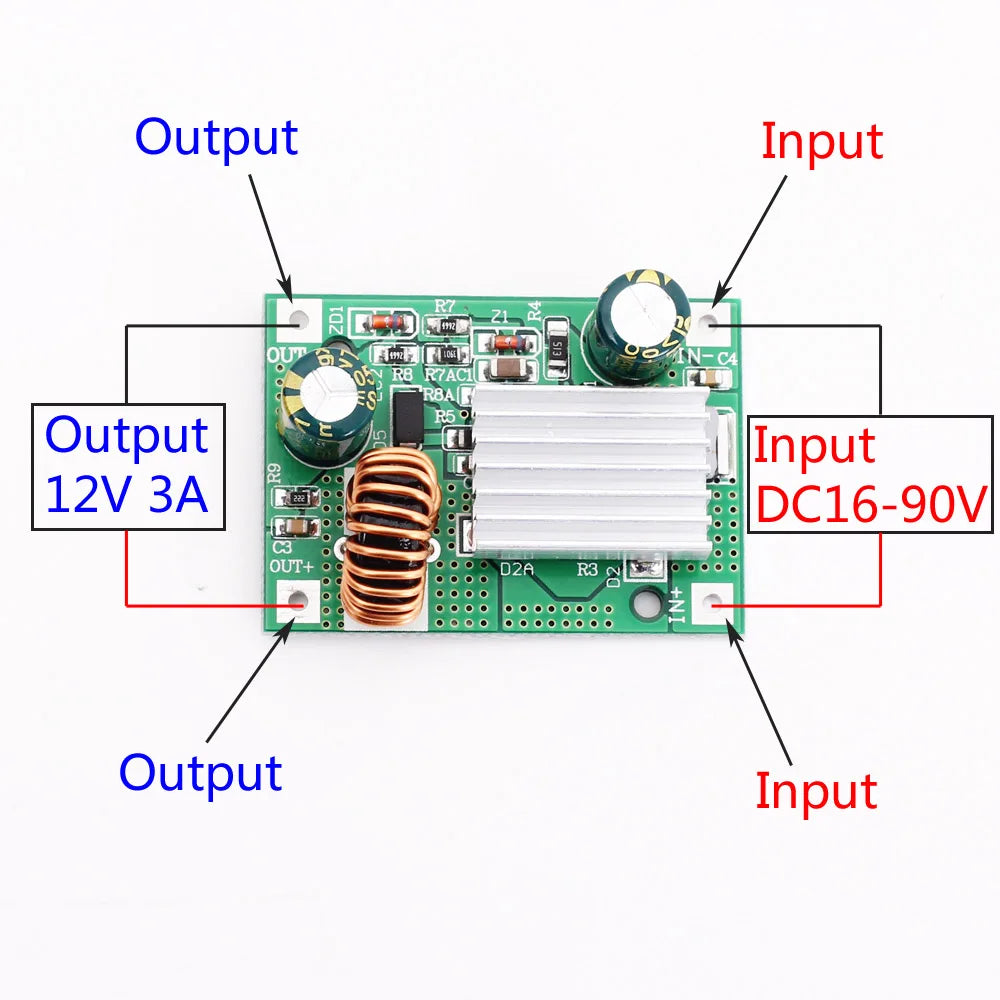 Módulo Convertidor Buck DC 9V-120V a 5V 3A Step-Down (No Boost)