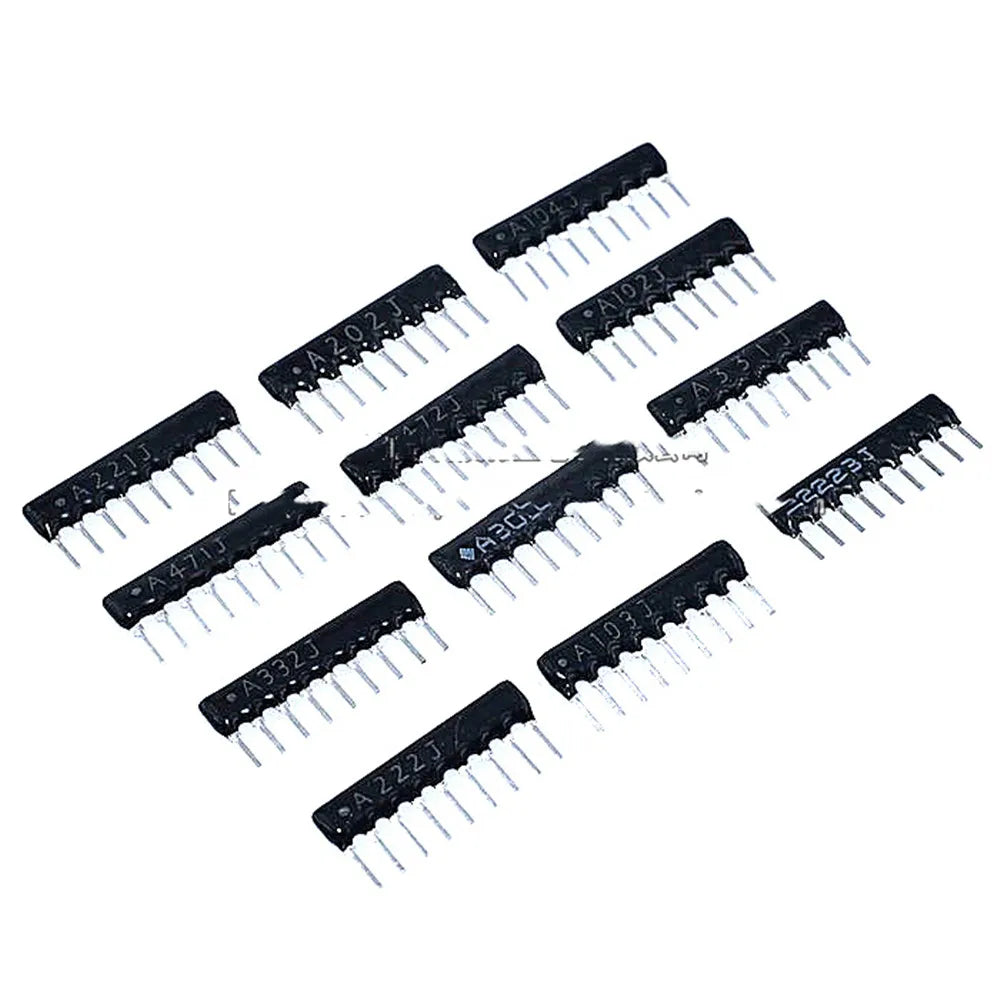 10PCS DIP Exclusion Network Resistor Array A09-103J 1K 4.7K 10K 5.1K 20K 100 102 512 471 6.8K 472J