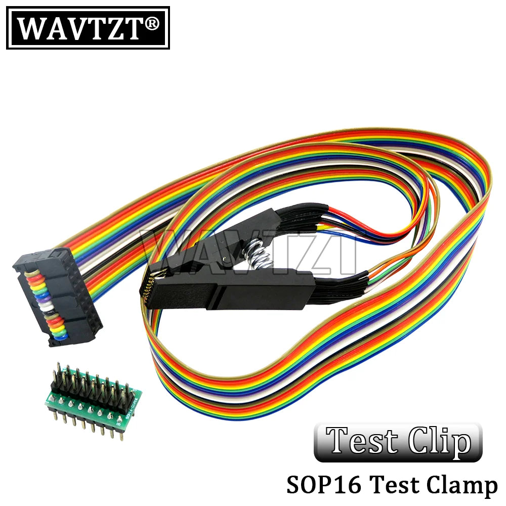 Kit Programador USB CH341A 24/25 Series EEPROM Flash BIOS + Clip Test SOIC8/SOP8 + Adaptador 1.8V + Adaptador SOIC8/SOP16