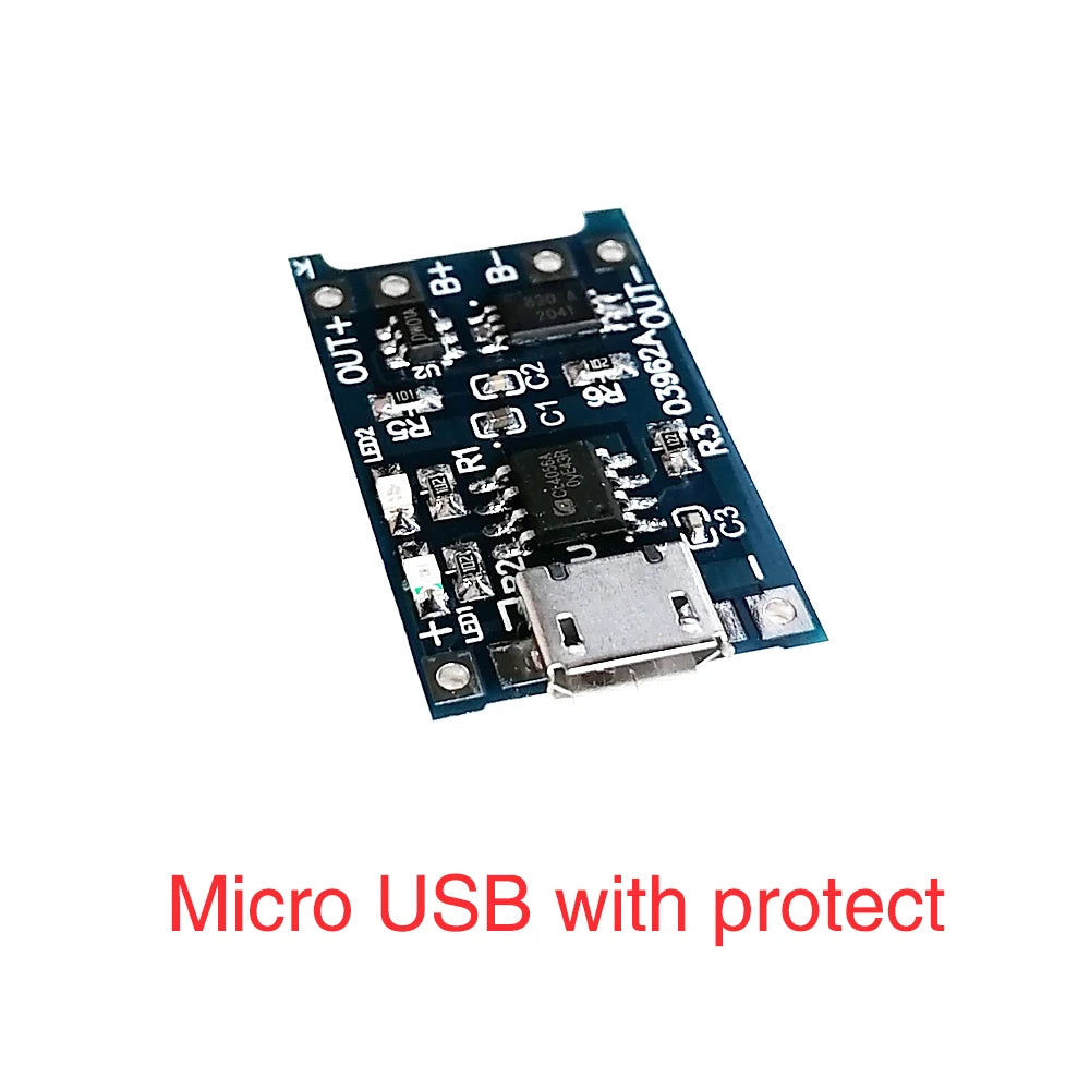 5 PCS Type-c/Micro/Mini USB 5V 1A 18650 TP4056 Lithium Battery Charger Module Charging Board With Protection Dual 1A Li-ion