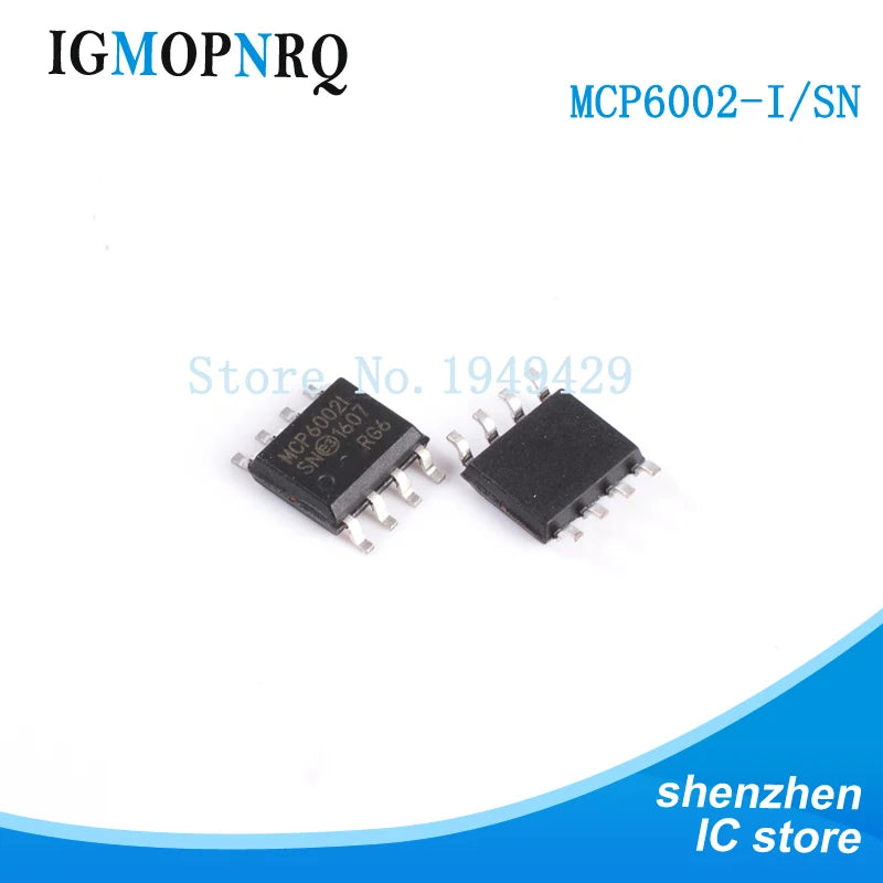Lote 10 Pcs Amplificador Operacional Dual MCP6002-I/SN (MCP6002) 1MHz 1.8V SOP-8