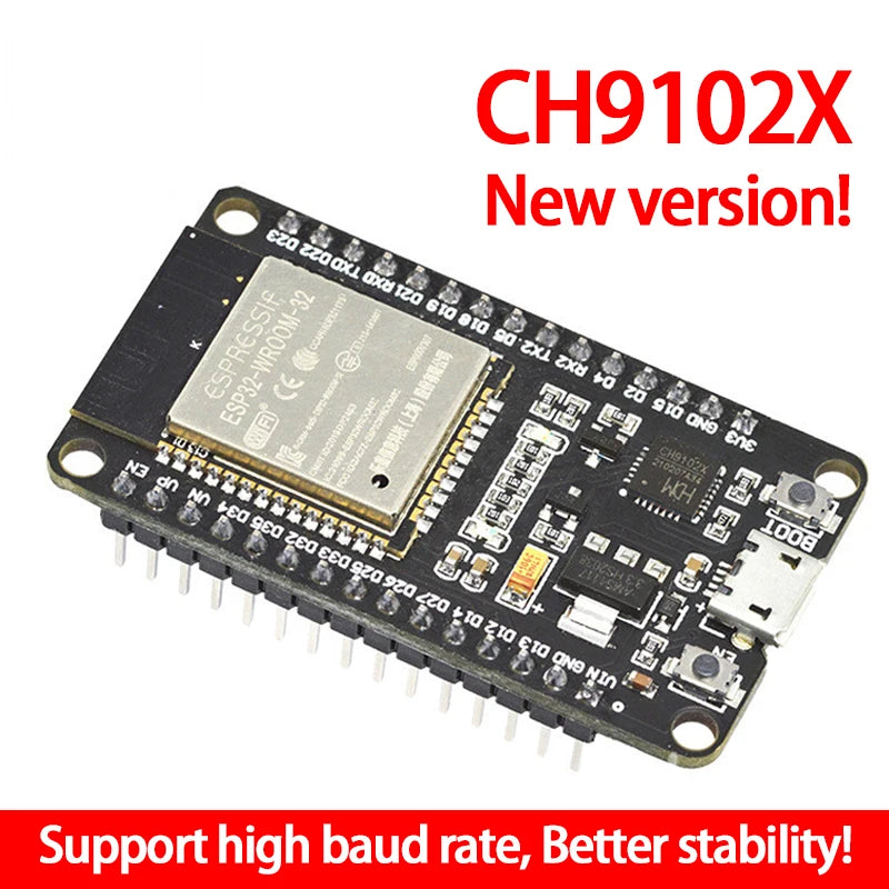 Placa Desarrollo ESP-WROOM-32 (ESP32) CPU Doble Núcleo WiFi 802.11b/g + Módulo BT Bajo Consumo