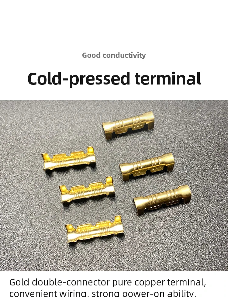 Terminal Conector Acoplamiento Tipo U Lengüeta (0.3-1.5mm²) Bloque Terminal Doble Conector (50/100/200 Unidades)