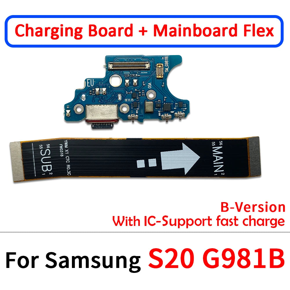 Cable Flex Conexión Placa Principal a Puerto Carga (Dock) para Samsung S20 FE 4G/S20+/S20 Ultra/S21 (Modelos G780/G98x/G991B)
