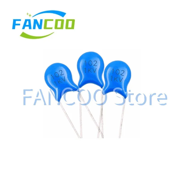 Capacitor Cerámico Alto Voltaje P5mm (10pF-1nF / 101-102, 1kV) - Pack 1000 Unidades (Valores Surtidos)
